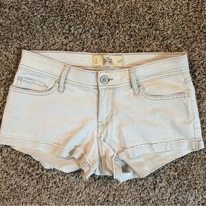Hollister Tan Jean Shorts Distressed